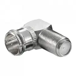 Goobay Adaptador para Antena 90° Tipo F Macho/Hembra Gris