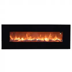 Sined Caminetto Aprica Chimenea Eléctrica Mural 1500W Negra