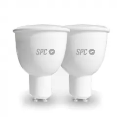 SPC Aura 450 Bombilla Inteligente LED RGB 5.5W GU10 Pack 2 Unidades