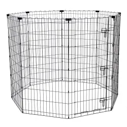 TIAKI recinto alto metálico para cachorros - 8 paneles de 61 x 122 cm (An x Al)