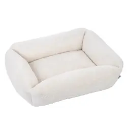 Cama TIAKI Lazy Bear color crudo para perros - Talla L: L 100 x An 80 x Al 20 cm