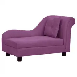 Sofá Para Perros Con Almohada Borgoña Felpa 83x44x44 Cm Vidaxl