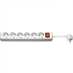 MicroConnect Regleta de Alimentación 6 Tomas con Interruptor 5m Blanco