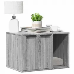 Mueble Arenero Para Gatos Madera Gris Sonoma 60x40x40 Cm