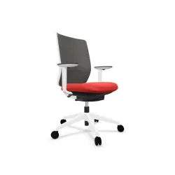 Actiu Trim Silla de Oficina Malla Negra/Blanca/Roja