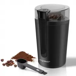 Aigostar Natural Molinillo de Café Eléctrico Capacidad 60gr 200W Negro