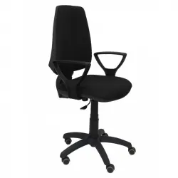 Piqueras y Crespo Elche CP Bali Silla de Oficina Brazos Fijos Ruedas de Parquet Negro