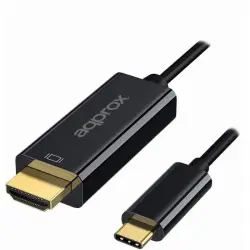 Approx APPC52 Cable Adaptador USB-C a HDMI 4K Macho/Macho 1.2m Negro