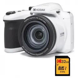 Kodak Pack Pixpro Astro Zoom AZ405 Cámara Bridge 20MP Blanca + Tarjeta Ultra High Speed U1 32GB SDHC