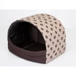 Cama Para Perro R4 60x49x42 Beige Huellas Suflera