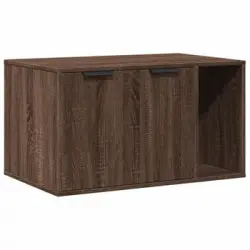Mueble Arenero Para Gatos Madera Ingeniería Marrón 80x50x45 Cm Vidaxl