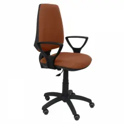Piqueras y Crespo Elche CP Silla Bali Marrón Brazos Fijos Ruedas de Parquet