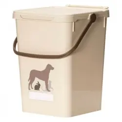 Contenedor Para Comida De Mascotas De 40 Litros Con Tapa Y Asa Autoblocante