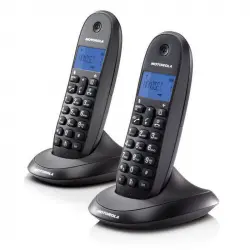 Motorola C1002L Dúo Teléfono Inalámbrico Negro