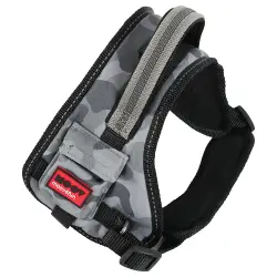 Arnés ajustable para perros Zolux Moov, gris camuflaje - Talla S: 50 - 66 cm de perímetro torácico