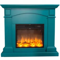 MPC Camino Cetona Chimenea Eléctrica de Suelo 1500W Turquesa