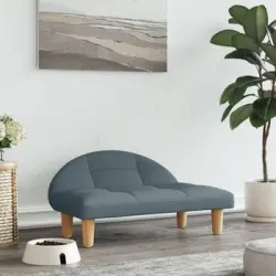Cama Para Perros De Tela Gris Oscuro 70x52x30 Cm