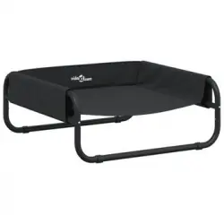 Cama Elevada Para Perros Tela Oxford Y Acero Gris Antracita Vidaxl