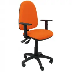 Piqueras y Crespo Tribaldos Silla Oficina con Brazos Regulables Naranja