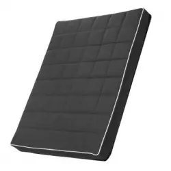 Cama Colchón Para Perro Colchoneta Para Mascotas Mestizo Vigo 80x60x5 Cm Color Gris Oscuro/blanco