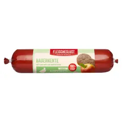 Fleischeslust Sin cereales Sensitive 6 x 800 g salchichas para perros - Pato de granja