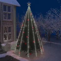 vidaXL Árbol de luces con 500 LED blanco frío 500 cm interior/exterior