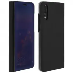 Avizar Funda Libro Translúcida Efecto Espejo Negra para Huawei P20