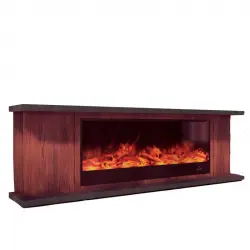 Chimenea Móvil Y Electrica 1500w Chimenea Móvil Arosio 108 Marrón