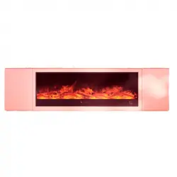 Chimenea Móvil Y Electrica 1500w Chimenea Móvil Meda 108 Gris