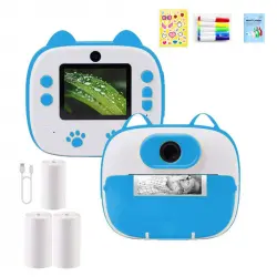 Kinsi D13 Cámara Instantánea Compacta 2 En 1 Infantil Azul