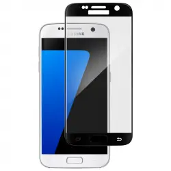 Avizar Protector Cristal Templado Curvo Bordes Negros para Samsung Galaxy S7