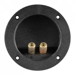 Goobay Conjunto de 2 Bornes Dorados para Altavoz Redondo Negro