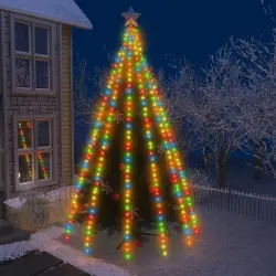 vidaXL Árbol de luces con 500 LED colorido 500 cm interior/exterior