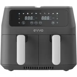 Evvo Home Tasty Fryer Freidora de Aire Sin Aceite 8L 2800W Negra