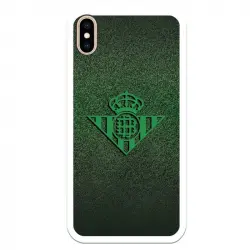 Funda Licencia Oficial Real Betis Balompié Escudo Verde Fondo Trama para iPhone XS Max