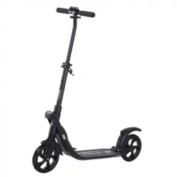 HomCom Patinete Plegable con Manillar Ajustable Negro