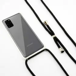 Ksix Funda Cordón Negro TPU Transparente para Samsung Galaxy S20 Plus