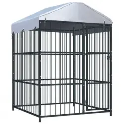 Perrera De Exterior | Jaula Para Perro | Parque Para Mascotas Con Techo 150x150x210 Cm Cfw783730