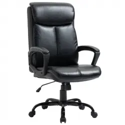 Vinsetto Silla de Oficina Ajustable Negra