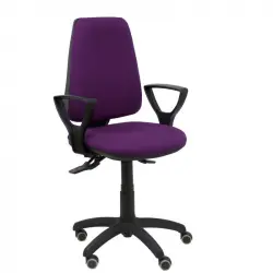 Piqueras y Crespo Elche S Bali Silla de Oficina Brazos Fijos Ruedas Parqué Morado