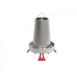 Tolva Metálica Galvanizada 10 Kg Con Patas Ø33x41cm