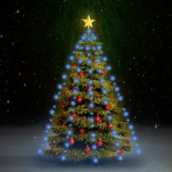 VidaXL Red de Luces para Árbol de Navidad 180 LED Azul 180cm