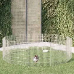 Recinto Animales Corral 12 Paneles Hierro Galvanizado 54x60 Cm
