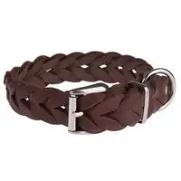 Collar de cuero trenzado Heim - Talla 40: 26-37 cm perímetro de cuello