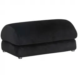 Homcom Reposapiés De Oficina Reposapiés Con Relleno De Espuma Negro