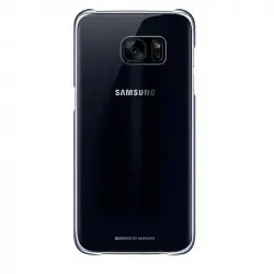 Samsung Funda Clear Cover Transparente y Negra para Samsung Galaxy S7 Edge