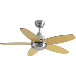 Create Wind Flowood Ventilador de Techo Silencioso 107cm de Diámetro 60W Sin Luz Sin Wi-Fi Níquel