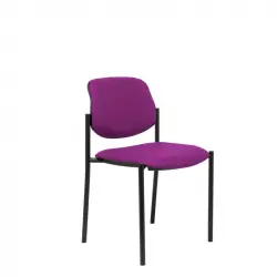 Piqueras y Crespo Villalgordo Silla Fija Similpiel Morado Chasis Negro