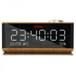 Aiwa CR-90BT Radio Despertador Madera