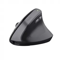 Trust Bayo II Ratón Vertical Inalámbrico Óptico para Mano Derecha 2400 DPI Negro